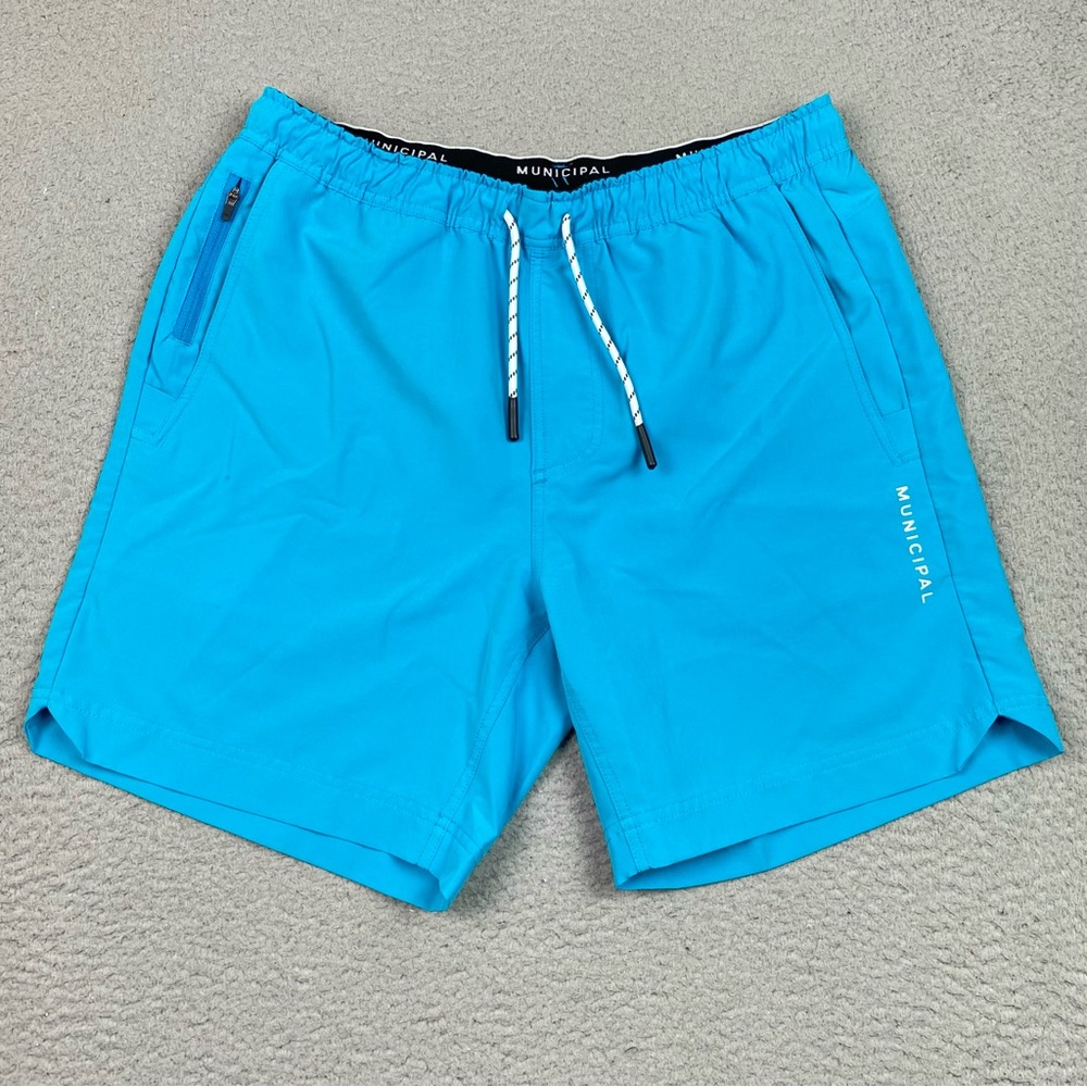 Municipal Sport Utility Gear Shorts Mens Size M Blue Gym Workout Athletic Medium